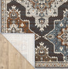 Oriental Weavers ELLINGTON ELL07 Blue/ Rust Area Rug Backing Image