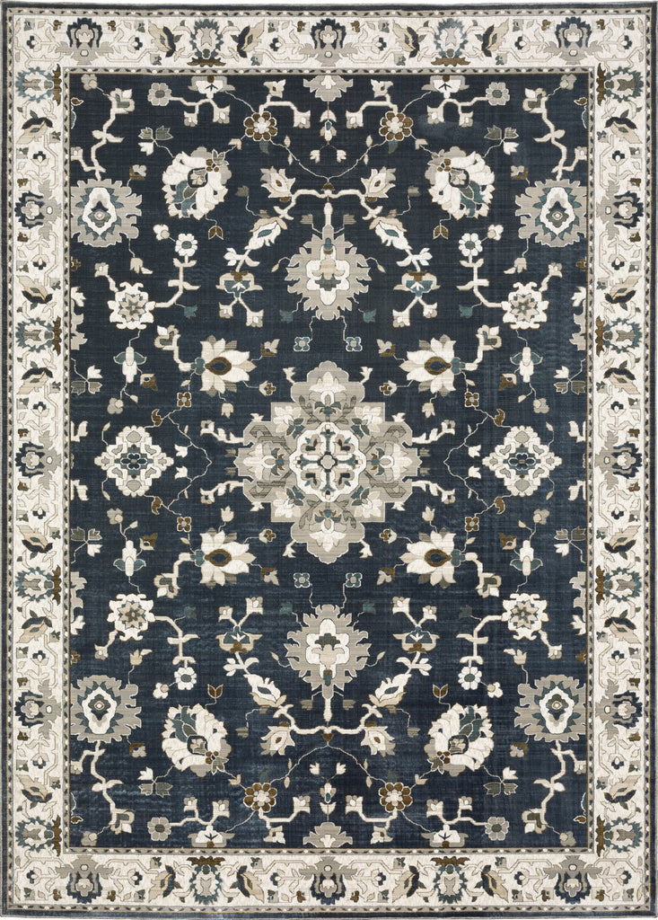 Oriental Weavers ELLINGTON ELL08 Blue/ Beige Area Rug main image