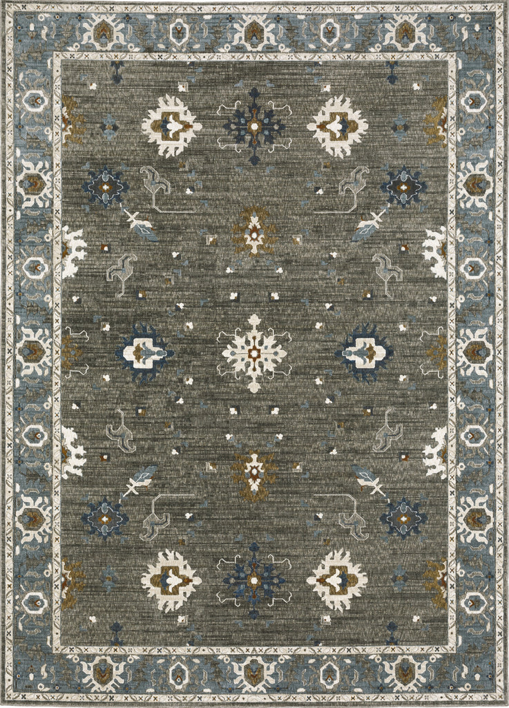 Oriental Weavers ELLINGTON ELL09 Grey/ Blue Area Rug main image