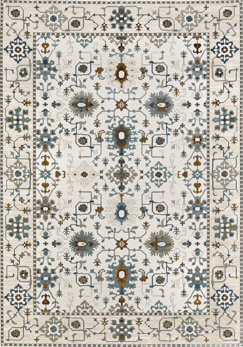 Oriental Weavers ELLINGTON ELL10 Ivory/ Blue Area Rug main image