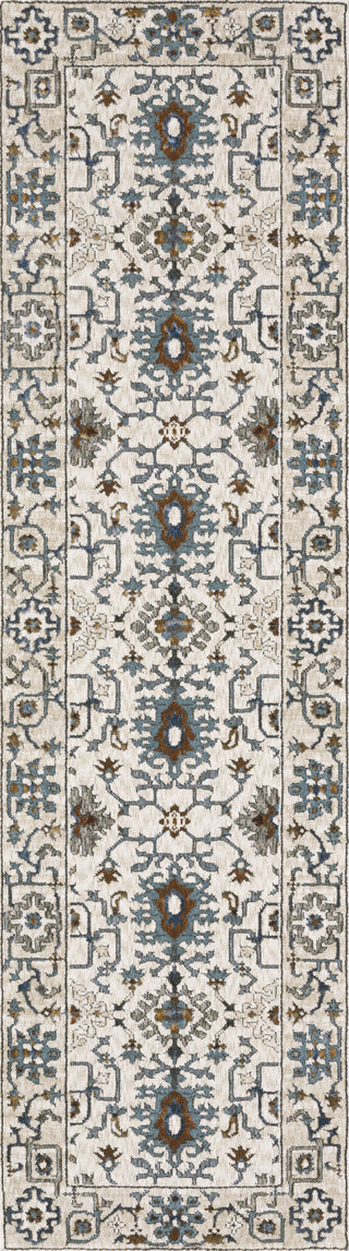 Oriental Weavers ELLINGTON ELL10 Ivory/ Blue Area Rug Runner Image