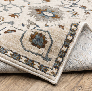 Oriental Weavers ELLINGTON ELL10 Ivory/ Blue Area Rug Backing Image