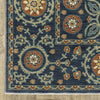 Oriental Weavers Francesca FR11B Blue/Rust Area Rug Corner Image