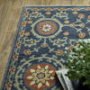 Oriental Weavers Francesca FR11B Blue/Rust Area Rug Corner Image