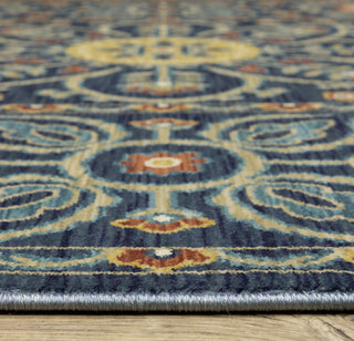 Oriental Weavers Francesca FR11B Blue/Rust Area Rug Pile Image