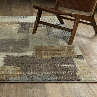 Oriental Weavers Gemma GEM01 Green / Brown Area Rug Lifestyle Image Feature