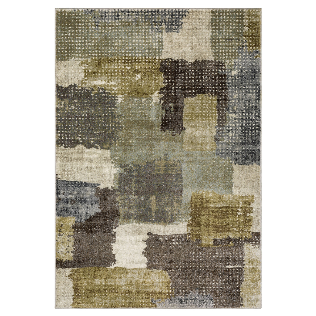 Oriental Weavers Gemma GEM01 Green / Brown Area Rug main image