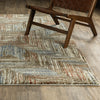 Oriental Weavers Gemma GEM04 Blue / Rust Area Rug Lifestyle Image Feature