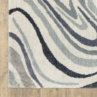 Oriental Weavers Gemma GEM09 Blue / Beige Area Rug Corner Image