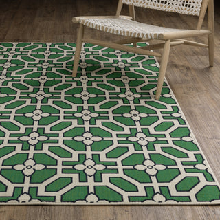 Oriental Weavers Havana HAV01 Ivory/ Green Area Rug Lifestyle Image Feature