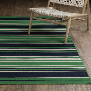 Oriental Weavers Havana HAV05 Green/ Navy Area Rug Lifestyle Image Feature
