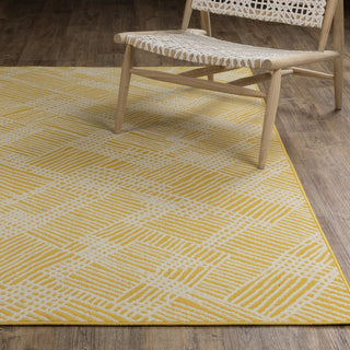 Oriental Weavers Havana HAV08 Yellow/ Ivory Area Rug Lifestyle Image Feature