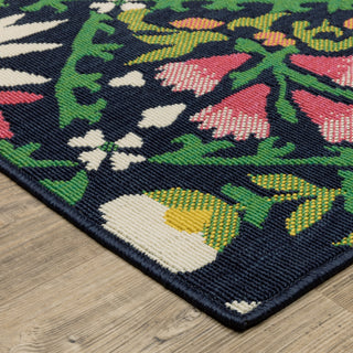 Oriental Weavers Havana HAV09 Navy/ Multi Area Rug Corner Image