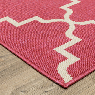 Oriental Weavers Havana HAV11 Pink/ Ivory Area Rug Corner Image