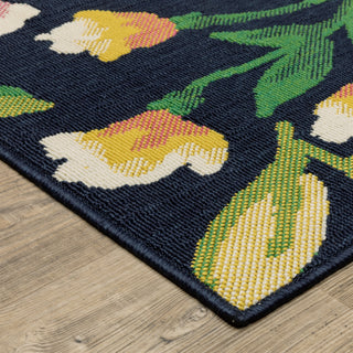 Oriental Weavers Havana HAV12 Navy/ Multi Area Rug Corner Image