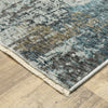 Oriental Weavers HAYDEN HAY03 Blue/ Beige Area Rug Corner Image