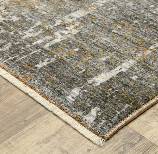 Oriental Weavers HAYDEN HAY06 Grey/ Rust Area Rug Corner Image