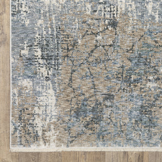 Oriental Weavers HAYDEN HAY08 Beige/ Blue Area Rug Corner Image