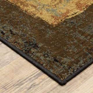 Oriental Weavers Hudson 2544B Brown/Black Area Rug Corner Image