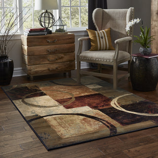 Oriental Weavers Hudson 2544B Brown/Black Area Rug Lifestyle Image