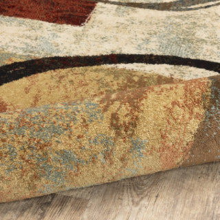 Oriental Weavers Hudson 2544B Brown/Black Area Rug Close-up Image