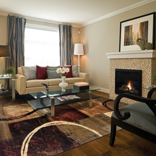 Oriental Weavers Hudson 2544B Brown/Black Area Rug Lifestyle Image