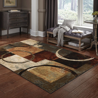 Oriental Weavers Hudson 2544B Brown/Black Area Rug Lifestyle Image