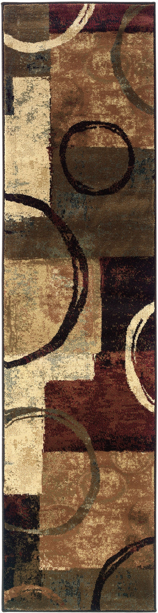 Oriental Weavers Hudson 2544B Brown/Black Area Rug Runner Image