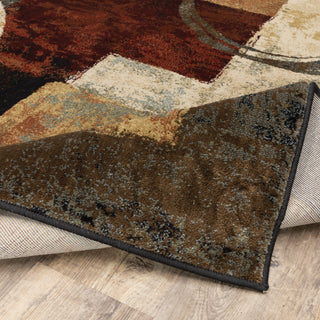 Oriental Weavers Hudson 2544B Brown/Black Area Rug Backing Image