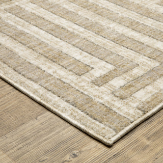 Oriental Weavers Hunter HNT03 Beige/ Ivory Area Rug Corner Image