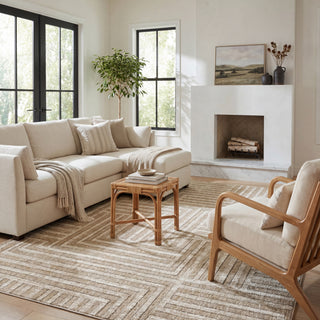 Oriental Weavers Hunter HNT03 Beige/ Ivory Area Rug Lifestyle Image Feature