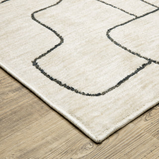 Oriental Weavers Hunter HNT06 Beige / Black Area Rug Corner Image