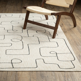 Oriental Weavers Hunter HNT06 Beige / Black Area Rug Lifestyle Image Feature