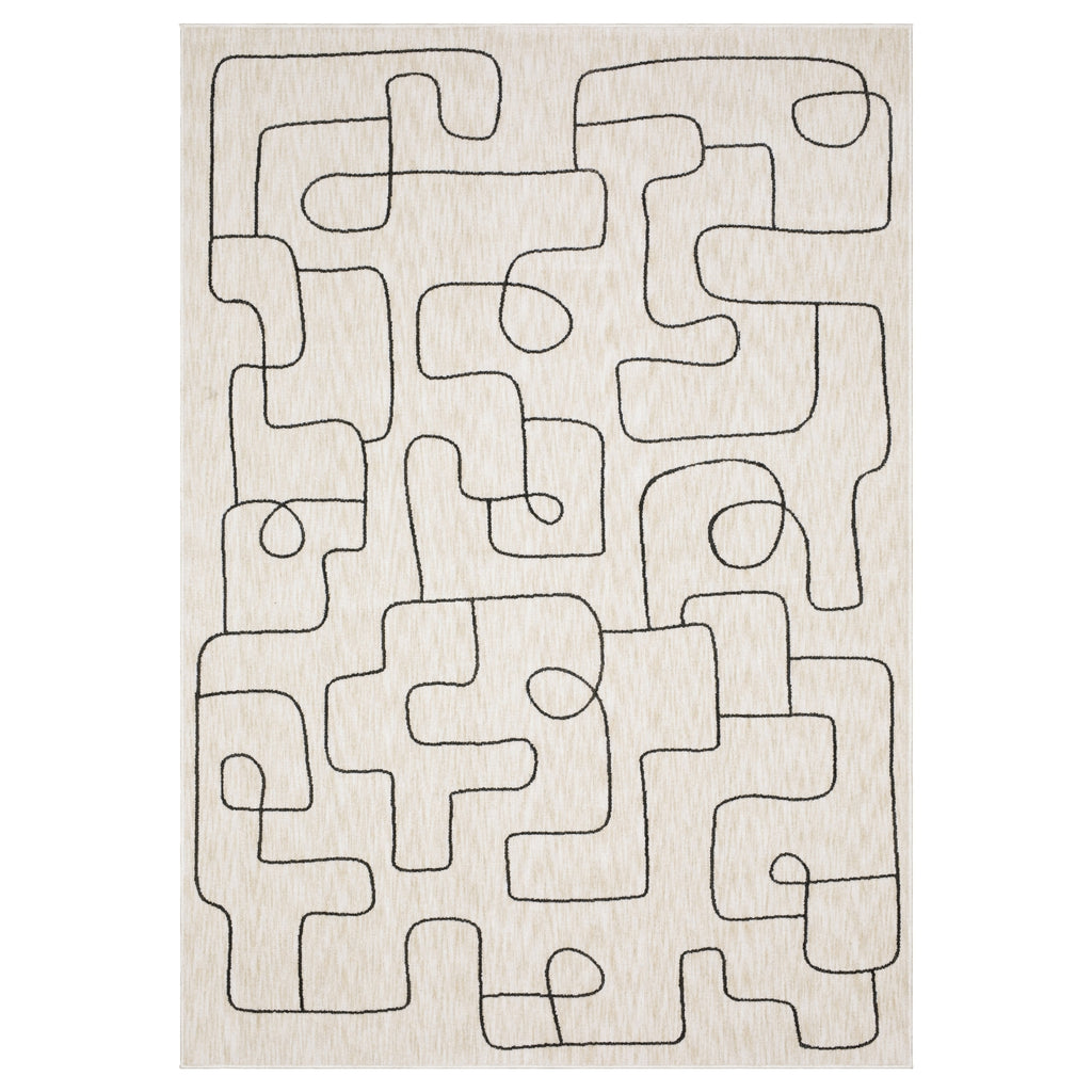 Oriental Weavers Hunter HNT06 Beige / Black Area Rug main image