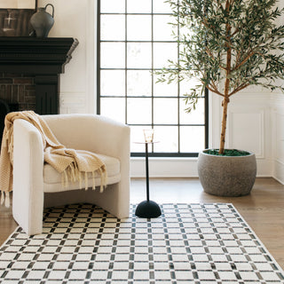 Oriental Weavers Hunter HNT08 aBeige/ Black Area Rug Lifestyle Image Feature