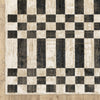 Oriental Weavers Hunter HNT10 Beige / Black Area Rug Corner Image