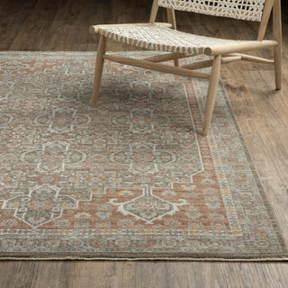Oriental Weavers Keaton KEA01 Brown / Rust Area Rug Lifestyle Image Feature
