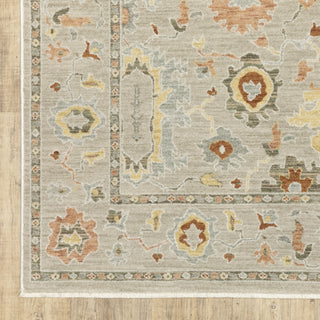 Oriental Weavers Keaton KEA03 Grey / Multi Area Rug Corner Image