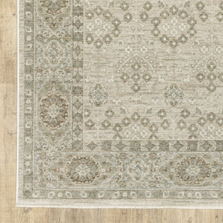 Oriental Weavers Keaton KEA04 Beige / Green Area Rug Corner Image