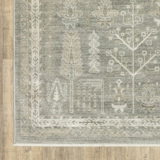 Oriental Weavers Keaton KEA07 Green / Beige Area Rug Corner Image