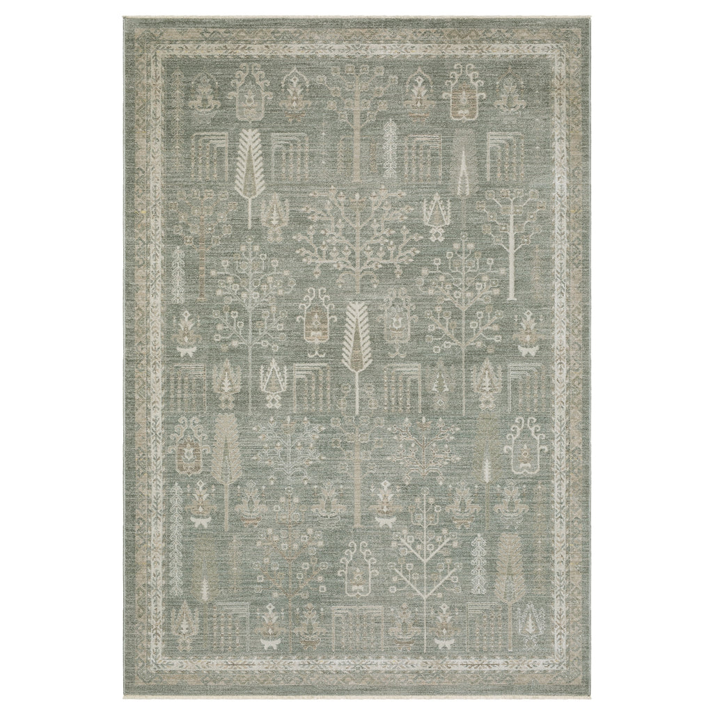 Oriental Weavers Keaton KEA07 Green / Beige Area Rug main image