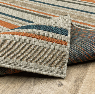 Oriental Weavers Latitude 602W3 Grey Blue Area Rug Backing Image