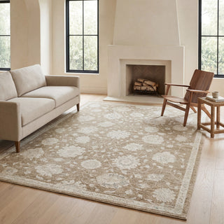 Oriental Weavers Lauren LRN10 Brown/ Beige Area Rug Lifestyle Image Feature