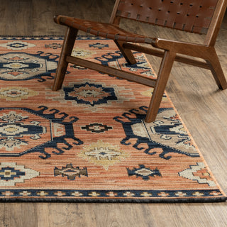Oriental Weavers Legacy LGY01 Rust / Blue Area Rug Lifestyle Image Feature