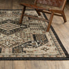 Oriental Weavers Legacy LGY03 Charcoal / Brown Area Rug Lifestyle Image Feature