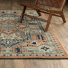 Oriental Weavers Legacy LGY04 Rust / Blue Area Rug Lifestyle Image Feature