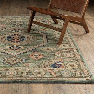 Oriental Weavers Legacy LGY12 Green / Multi Area Rug Lifestyle Image Feature