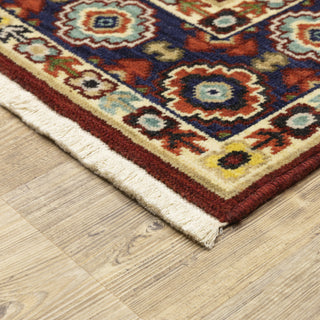 Oriental Weavers Lilihan 1802W Red/Ivory Area Rug Corner Image