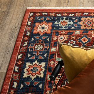 Oriental Weavers Lilihan 2061V Red/Blue Area Rug Corner Image