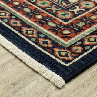 Oriental Weavers Lilihan 003B6 Navy/Multi Area Rug Corner Image